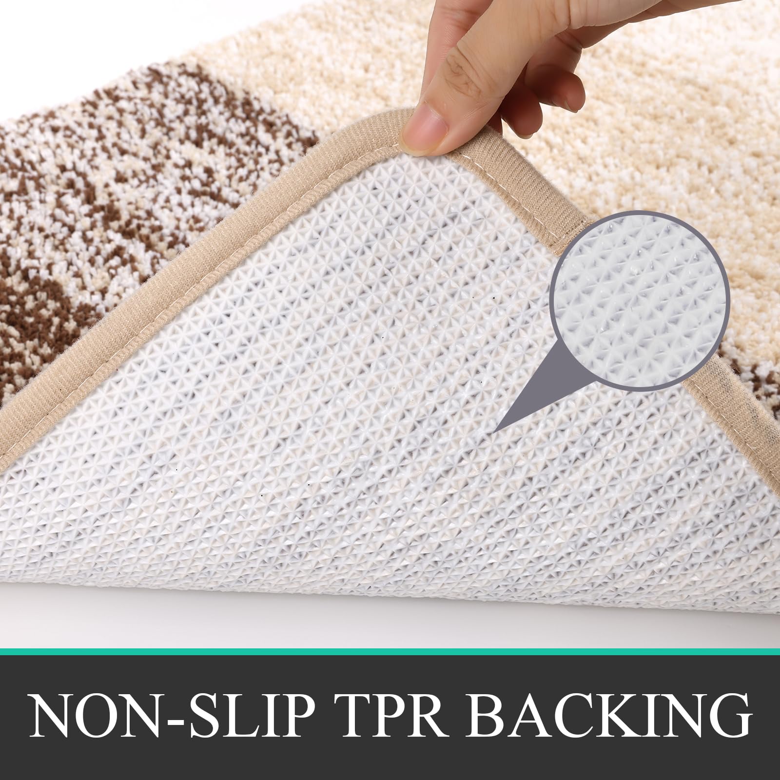 Bsmathom Bathroom Rugs Sets 4 Piece With Toilet Cover, Absorbent Microfiber Bath Mats For Bathroom,Non Slip Bathroom Rugs Washab